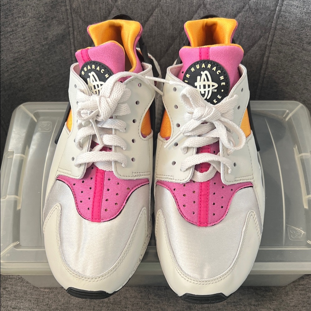 Nike Huarache Pink and Orange Sneakers